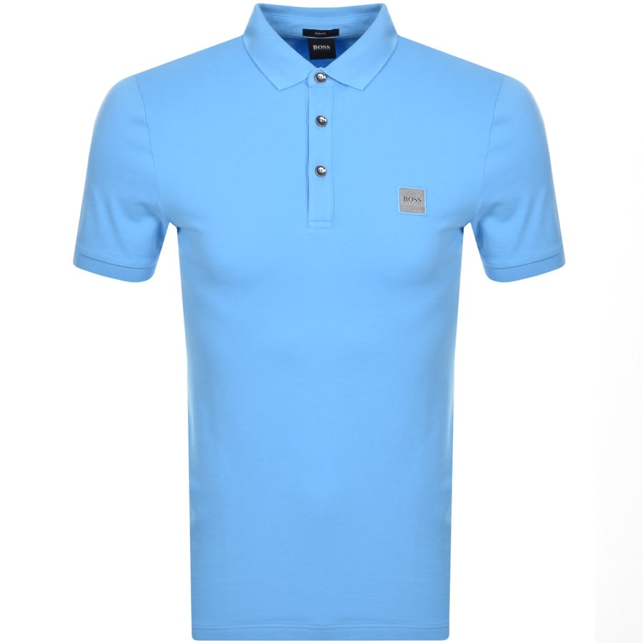 Alternative Image for ProductBOSS Passenger Short Sleeved Polo T Shirt Blue1